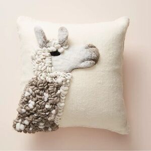 Anthropologie Ernie and Irene Llama Accent Throw Pillow NWT READ